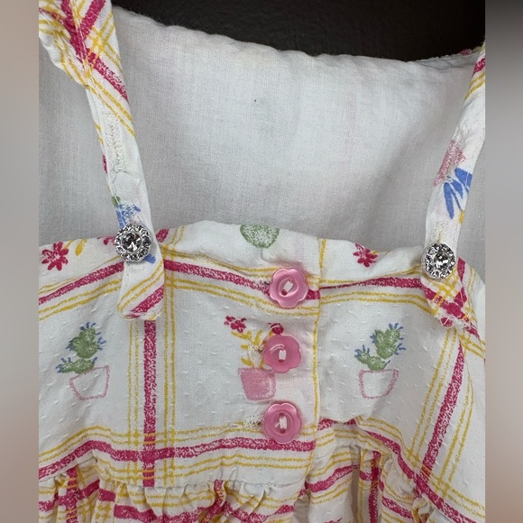 Cupcakes and cashmere girls floral summer dress sz 7 ruffle hem back buttons - Picture 3 of 11